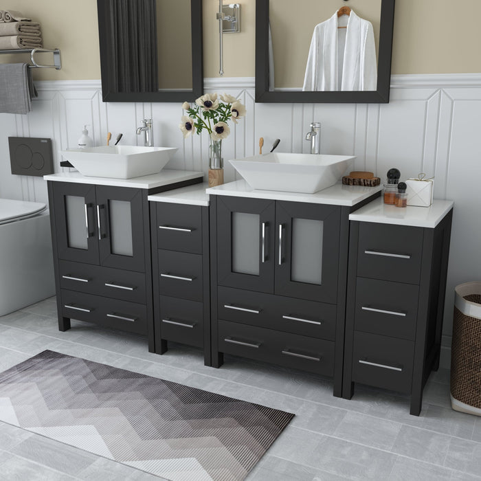 Ravenna 72" Double Sink Bathroom Vanity Combo Set - HomeBeyond