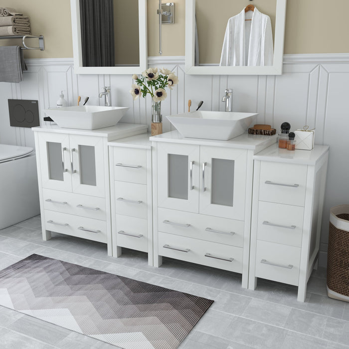 Ravenna 72" Double Sink Bathroom Vanity Combo Set - HomeBeyond