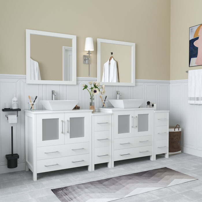 Ravenna 84" Double Sink Bathroom Vanity Combo Set - HomeBeyond