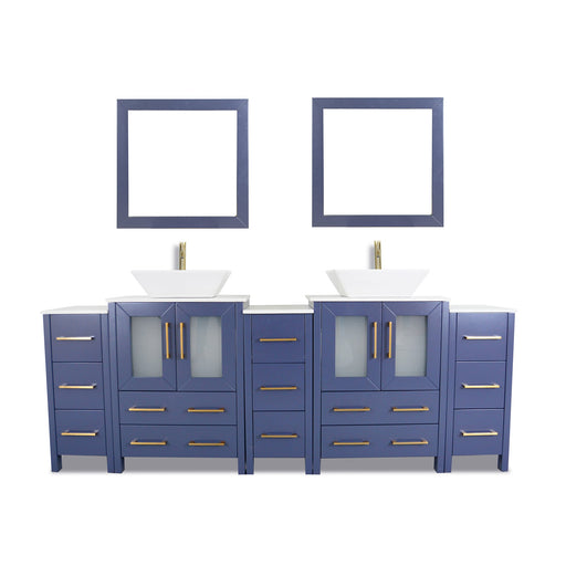 Ravenna 84" Double Sink Bathroom Vanity Combo Set - HomeBeyond