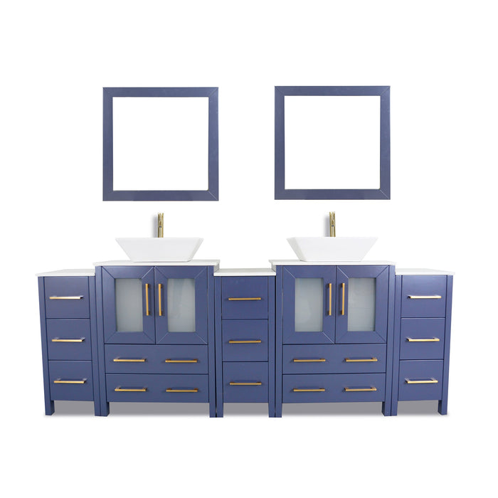 Ravenna 84" Double Sink Bathroom Vanity Combo Set - HomeBeyond