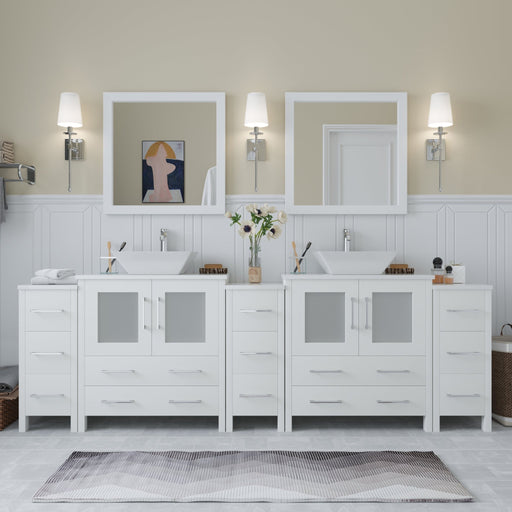 Ravenna 96" Double Sink Bathroom Vanity Combo Set - HomeBeyond