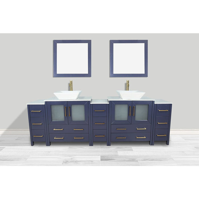 Ravenna 96" Double Sink Bathroom Vanity Combo Set - HomeBeyond