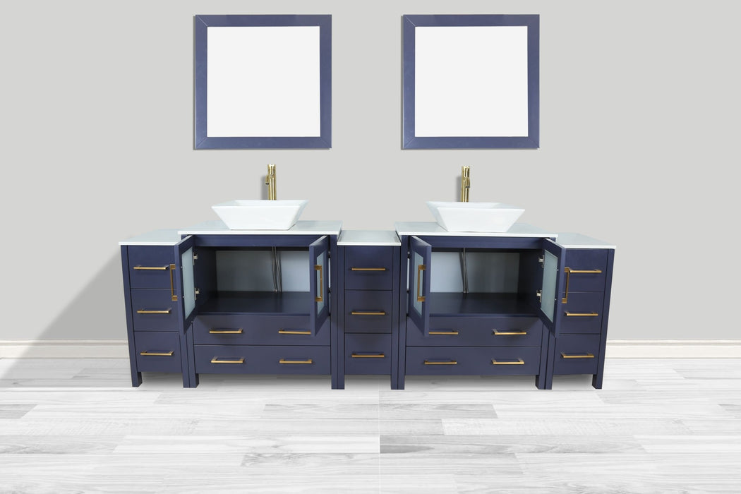 Ravenna 96" Double Sink Bathroom Vanity Combo Set - HomeBeyond