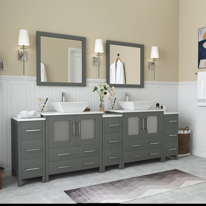 Ravenna 96" Double Sink Bathroom Vanity Combo Set - HomeBeyond