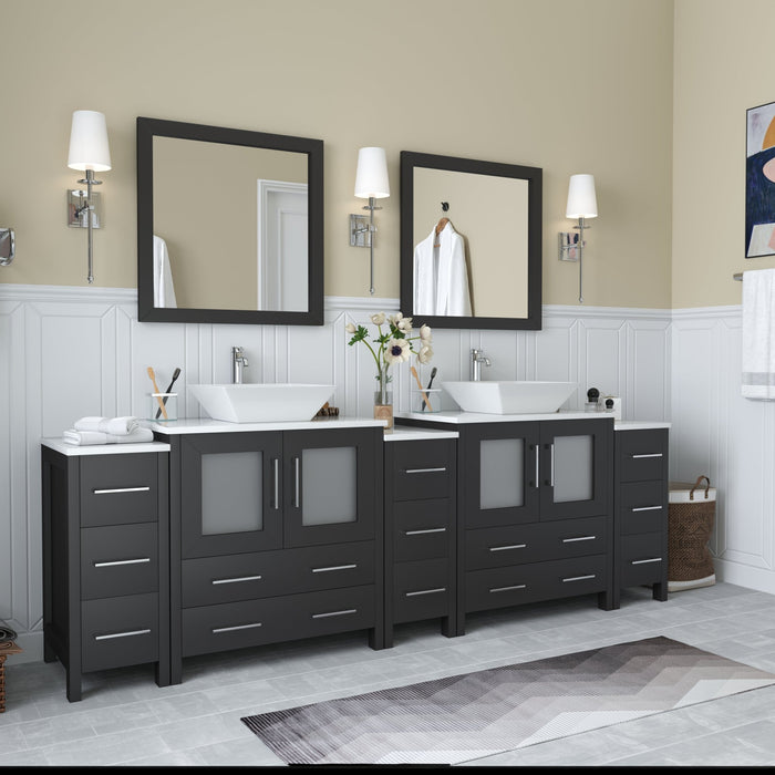 Ravenna 96" Double Sink Bathroom Vanity Combo Set - HomeBeyond