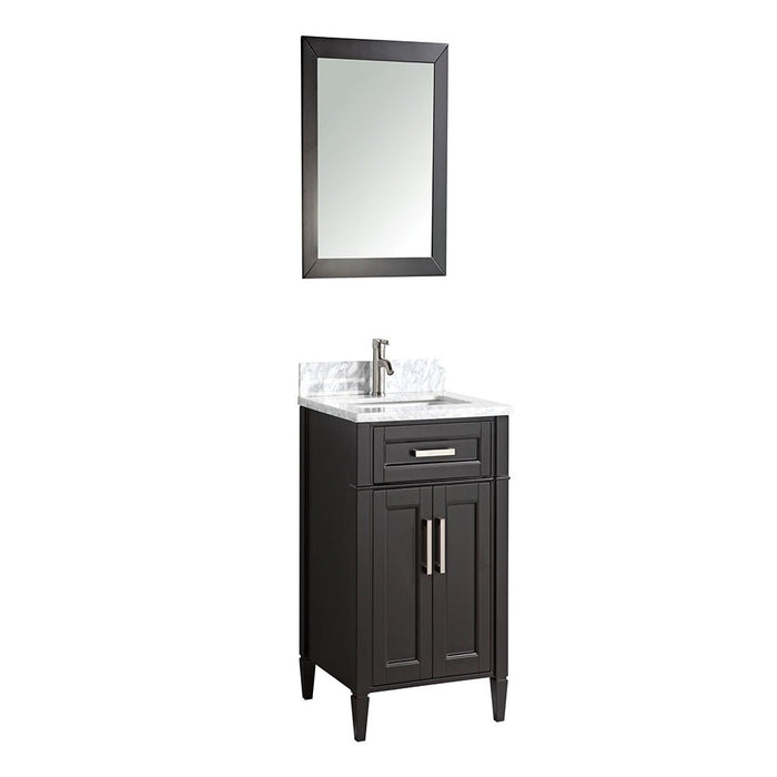 Savona 24" Single Sink Bathroom Vanity Set Carrara Marble Stone Top - HomeBeyond