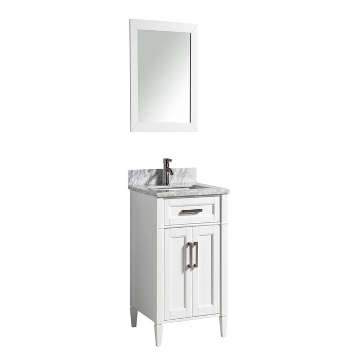 Savona 24" Single Sink Bathroom Vanity Set Carrara Marble Stone Top - HomeBeyond