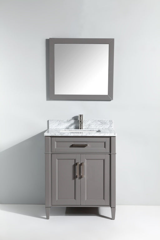 Savona 30" Single Sink Bathroom Vanity Set Carrara Marble Stone Top - HomeBeyond