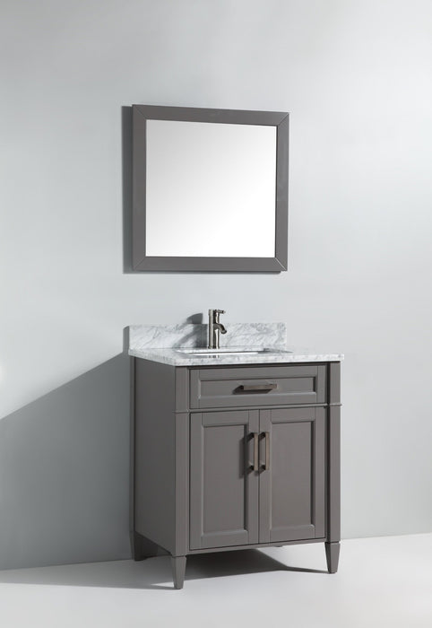 Savona 30" Single Sink Bathroom Vanity Set Carrara Marble Stone Top - HomeBeyond