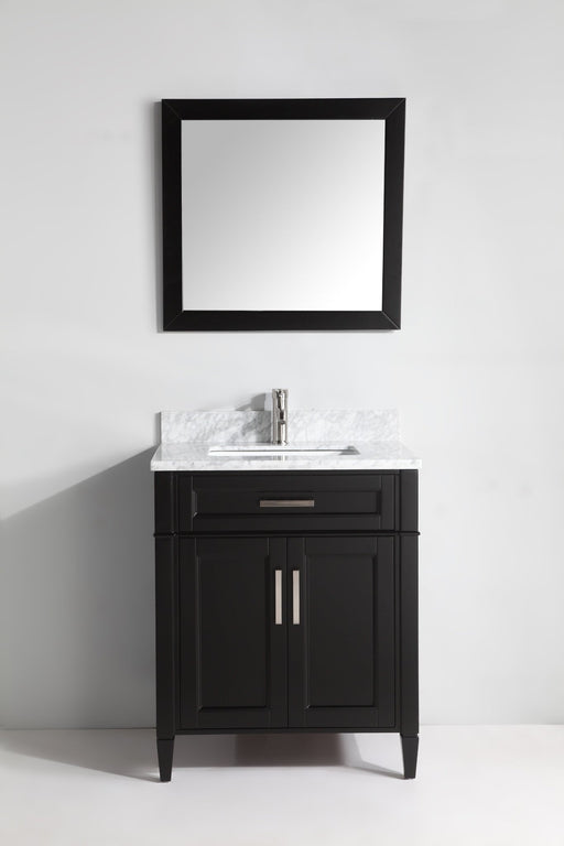 Savona 30" Single Sink Bathroom Vanity Set Carrara Marble Stone Top - HomeBeyond