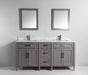 Savona 72" Double Sink Bathroom Vanity Set Carrara Marble Stone Top - HomeBeyond