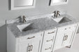 Savona 72" Double Sink Bathroom Vanity Set Carrara Marble Stone Top - HomeBeyond