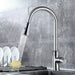 Single Handle High Arc Chrome Pull Out Kitchen Faucet - HomeBeyond