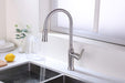Single Handle High Arc Pull Out Kitchen Faucet - HomeBeyond
