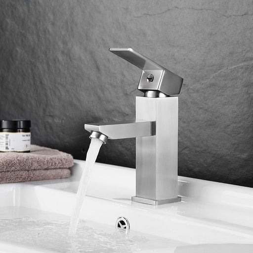 Single Handle Single Hole Bathroom Sink Waterfall Faucet - HomeBeyond