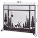 Single Panel Iron Fireplace Screen with Door - HomeBeyond