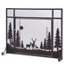 Single Panel Iron Fireplace Screen with Door - HomeBeyond