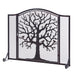 Single Panel Iron Fireplace Screen with Door - HomeBeyond