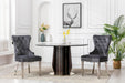 Tufted Velvet Wingback Dining Chairs Set of 2 Pcs - HomeBeyond