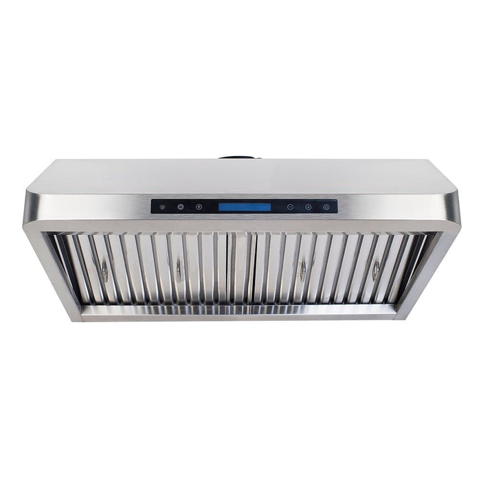 Under Cabinet Mounted Range Hood Brushed Stainless Steel Finish - HomeBeyond
