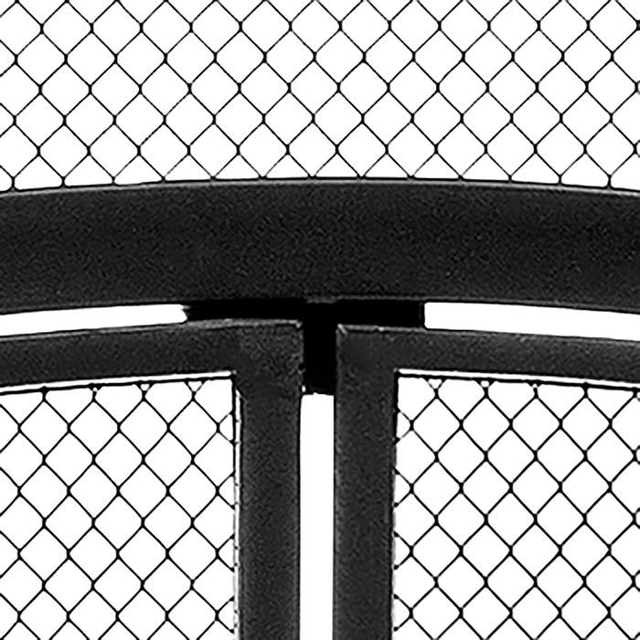 Vanity Art 2 Panel Iron Fireplace Screen | Heavy-Duty and Heat-Resistant Elegant 2 Panel Unique Pattern Iron Fireplace Screen with 31.1-inch Height, Black, MLT2077FP-BK - HomeBeyond