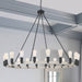 Vanity Art 20 Lights Wagon Wheel Chandelier Lighting | Modern Hanging Light Farmhouse Candle Style Ceiling Light Fixtures for Living Room Dining Room - HomeBeyond