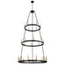 Vanity Art 26-Lights Candle Style 3 Tier Wagon Wheel Chandelier Lighting Farmhouse Candle Ceiling Light Fixtures for Living Room Kitchen Dining Room - MLT9126LT-BK-BD - HomeBeyond