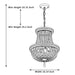 Vanity Art 3 Light Lantern Empire Chandelier with Beaded Accents | Modern Hanging Lighting, Ceiling Lights Fixtures for Dining Room Living Room Bedroom Kitchen SYB3203 - HomeBeyond
