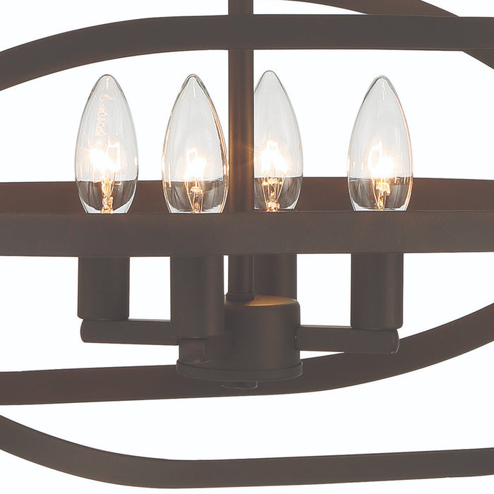 Vanity Art 4 Candle Light 60 Watts Unique Statement Chandelier Lighting | Modern Hanging Ceiling Lights Fixtures for Dining Room Living Room Bed Room, Kitchen, Oil Rubbed Bronze, SJR30104ORB - HomeBeyond