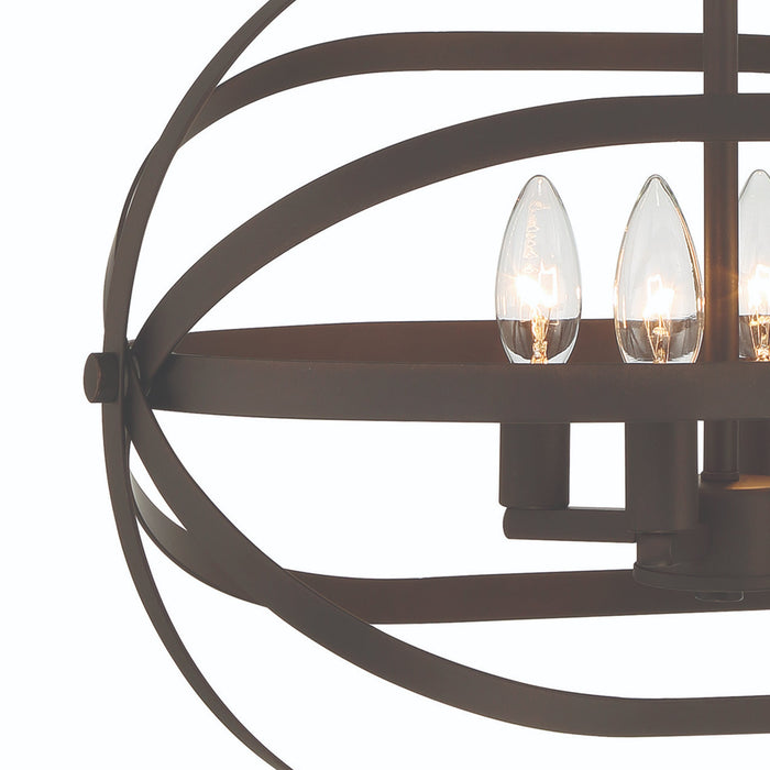 Vanity Art 4 Candle Light 60 Watts Unique Statement Chandelier Lighting | Modern Hanging Ceiling Lights Fixtures for Dining Room Living Room Bed Room, Kitchen, Oil Rubbed Bronze, SJR30104ORB - HomeBeyond