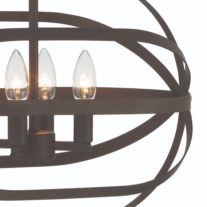 Vanity Art 4 Candle Light 60 Watts Unique Statement Chandelier Lighting | Modern Hanging Ceiling Lights Fixtures for Dining Room Living Room Bed Room, Kitchen, Oil Rubbed Bronze, SJR30104ORB - HomeBeyond