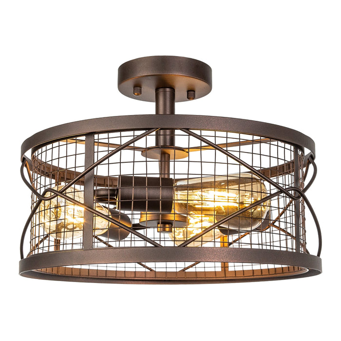 Vanity Art 4-Light Unique Statement Geometric Flush Mount, Modern Hanging Lighting, Ceiling Lights Fixtures for Dining Room Living Room, Kitchen - HomeBeyond