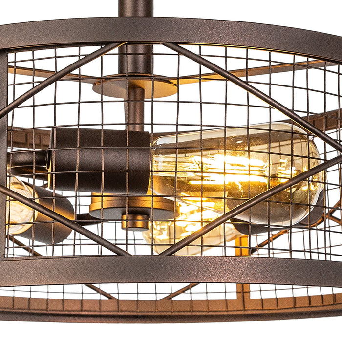 Vanity Art 4-Light Unique Statement Geometric Flush Mount, Modern Hanging Lighting, Ceiling Lights Fixtures for Dining Room Living Room, Kitchen - HomeBeyond