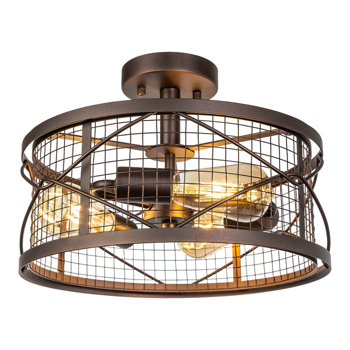 Vanity Art 4-Light Unique Statement Geometric Flush Mount, Modern Hanging Lighting, Ceiling Lights Fixtures for Dining Room Living Room, Kitchen - HomeBeyond