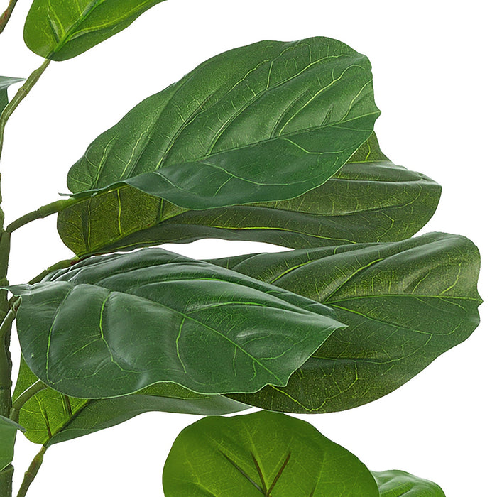 Vanity Art 47.24-inches Artificial Fiddle Leaf Fig Plant in Pot | Stems Real Touch Artificial Faux Trees Indoor Plants for Living Room, Office, Entryway Table Decorations, MLTGP-1055GR, (Set of 2) - HomeBeyond