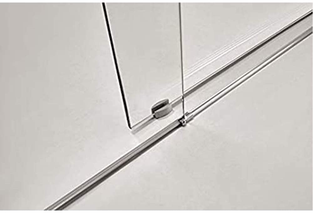 Vanity Art 60 x 76 Inches Frameless Single Sliding Glass Barn Shower Door Chrome - VASSD6076CH - HomeBeyond