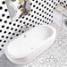 Vanity Art 71 x 34 Inches Freestanding White Acrylic Bathtub UPC certified Modern Stand Alone Soaking Tub - HomeBeyond