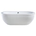 Vanity Art 71 x 34 Inches Freestanding White Acrylic Bathtub UPC certified Modern Stand Alone Soaking Tub - HomeBeyond