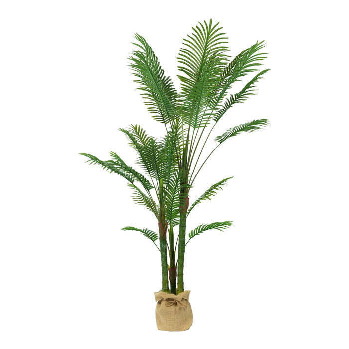 Vanity Art 72.44-inches Artificial Palm Plant in Pot | Stems Real Touch Artificial Faux Trees, Large Faux Potted Tropical Plant for Indoor or Outdoor Decoration, MLTGP-3327GR, (Set of 2) - HomeBeyond