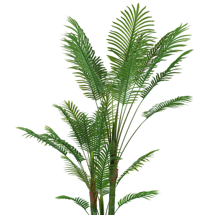 Vanity Art 72.44-inches Artificial Palm Plant in Pot | Stems Real Touch Artificial Faux Trees, Large Faux Potted Tropical Plant for Indoor or Outdoor Decoration, MLTGP-3327GR, (Set of 2) - HomeBeyond