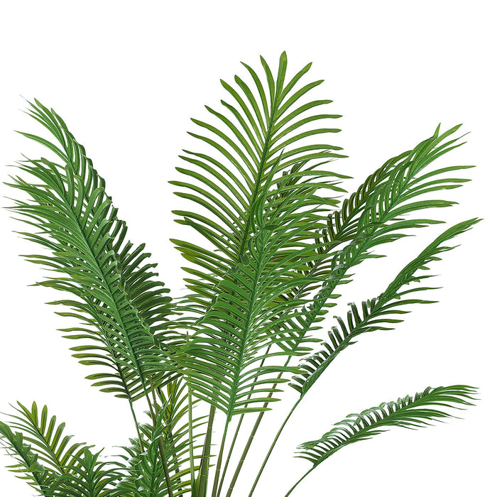 Vanity Art 72.44-inches Artificial Palm Plant in Pot | Stems Real Touch Artificial Faux Trees, Large Faux Potted Tropical Plant for Indoor or Outdoor Decoration, MLTGP-3327GR, (Set of 2) - HomeBeyond