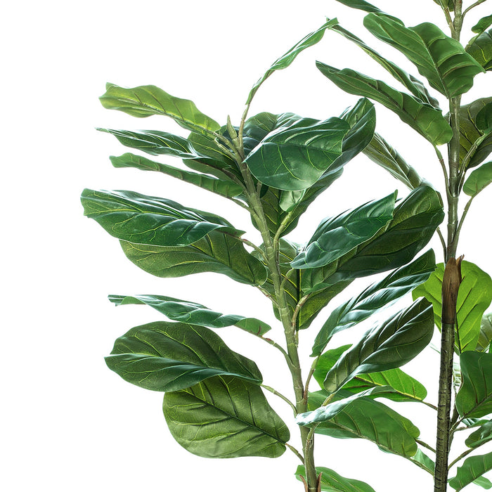 Vanity Art 73.23-inches Artificial Fiddle Leaf Fig Plant in Pot | Stems Real Touch Artificial Faux Trees Indoor Plants for Living Room, Entryway Table Decorations, MLTGP-1047GR, (Set of 2) - HomeBeyond