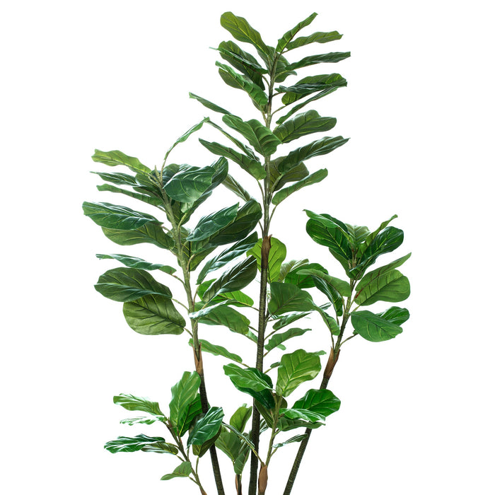 Vanity Art 73.23-inches Artificial Fiddle Leaf Fig Plant in Pot | Stems Real Touch Artificial Faux Trees Indoor Plants for Living Room, Entryway Table Decorations, MLTGP-1047GR, (Set of 2) - HomeBeyond