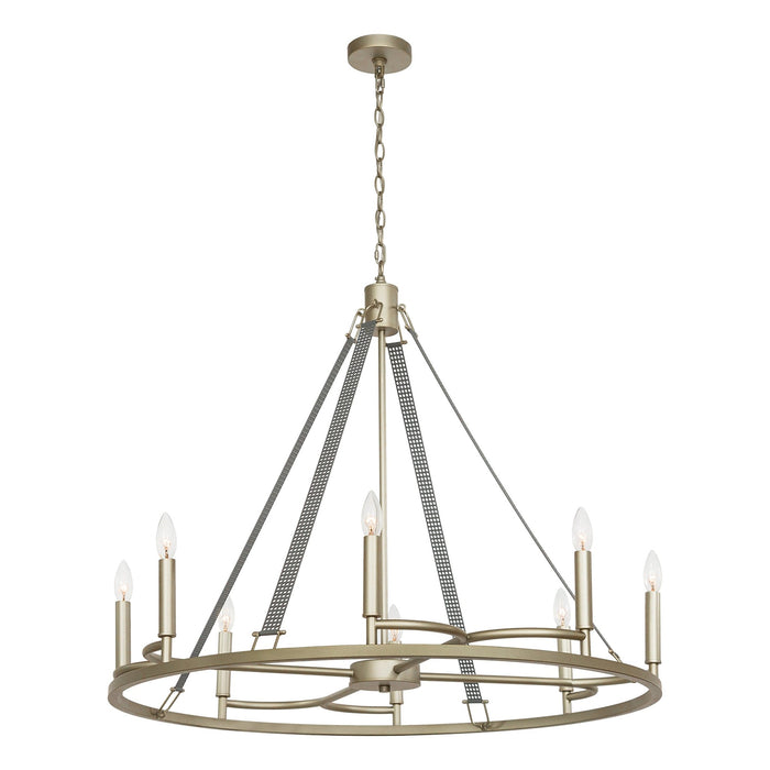 Vanity Art 8 Light Wagon Wheel Candle Style Chandelier, Modern Hanging Lighting, Ceiling Lights Fixtures for Dining Room Living Room Bed Room Kitchen - HomeBeyond