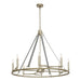 Vanity Art 8 Light Wagon Wheel Candle Style Chandelier, Modern Hanging Lighting, Ceiling Lights Fixtures for Dining Room Living Room Bed Room Kitchen - HomeBeyond