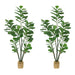 Vanity Art 82.68-inches Artificial Fiddle Leaf Fig Plant in Pot | Stems Real Touch Artificial Faux Trees Indoor Plants for Living Room, Entryway Table Decorations, MLTGP-1059GR, (Set of 2) - HomeBeyond