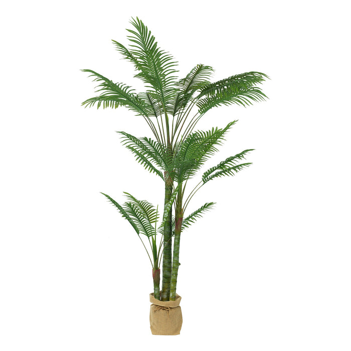 Vanity Art 85.04-inches Artificial Palm Plant in Planter | Stems Real Touch Artificial Faux Trees, Large Faux Potted Tropical Plant for Indoor or Outdoor Decoration, MLTGP-3333GR, (Set of 2) - HomeBeyond