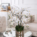 Vanity Art Artificial Phalaenopsis Orchids Floral Arrangement in Glass Vase | 9 Stems 29.13" Real Touch Artificial Silk Orchids in Glass Pot for Home Office Decoration, MLTAO-1055TM - HomeBeyond