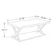 Vanity Art Double-Layer Coffee Table with Storage Shelf | Modern 2 Tier Industrial Coffee Table X Frame Rectangle Coffee Table for Home Office Living Room MLT4088CT - HomeBeyond